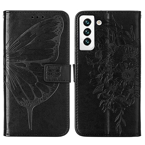 Funda de Cuero Cartera con Soporte Mariposa Carcasa Y06B para Samsung Galaxy S24 Plus 5G Negro