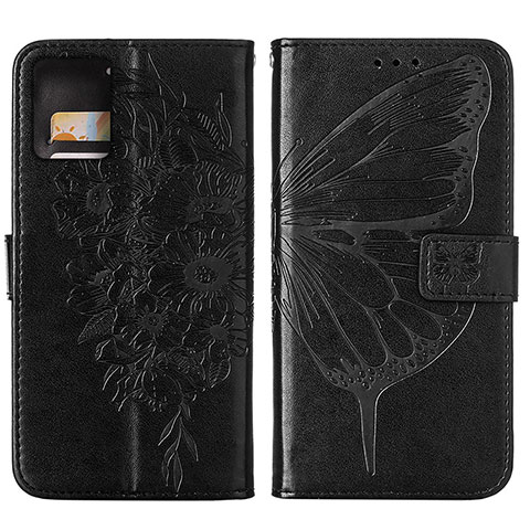 Funda de Cuero Cartera con Soporte Mariposa Carcasa YB1 para Motorola Moto G 5G (2023) Negro