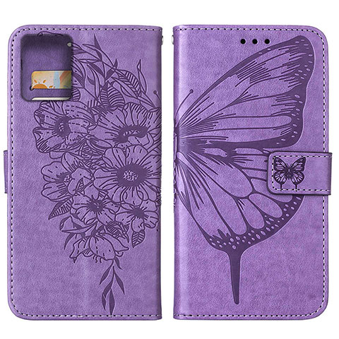 Funda de Cuero Cartera con Soporte Mariposa Carcasa YB1 para Motorola Moto G 5G (2023) Purpura Claro