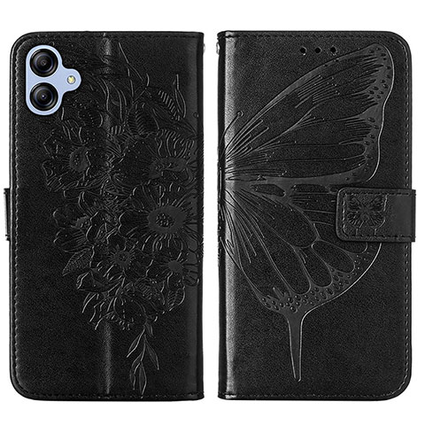 Funda de Cuero Cartera con Soporte Mariposa Carcasa YB1 para Samsung Galaxy M04 Negro