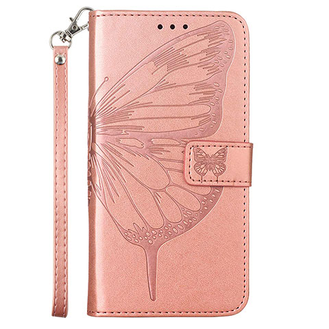 Funda de Cuero Cartera con Soporte Mariposa Carcasa YB2 para Xiaomi Mi 12 Lite NE 5G Oro Rosa