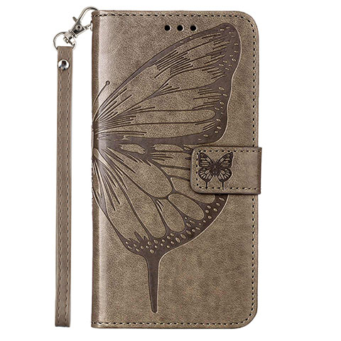 Funda de Cuero Cartera con Soporte Mariposa Carcasa YB2 para Xiaomi Redmi Note 12 Explorer Gris