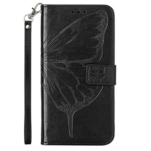 Funda de Cuero Cartera con Soporte Mariposa Carcasa YB2 para Xiaomi Redmi Note 12 Pro+ Plus 5G Negro