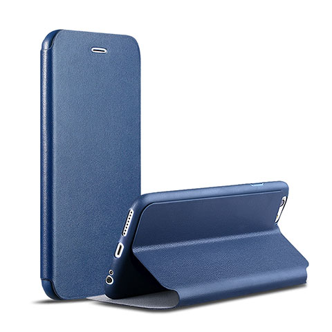 Funda de Cuero Cartera con Soporte para Apple iPhone 6S Azul