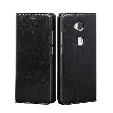 Funda de Cuero Cartera con Soporte para Huawei Honor Play 5X Negro