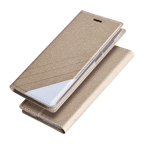 Funda de Cuero Cartera con Soporte para Huawei Honor V9 Oro