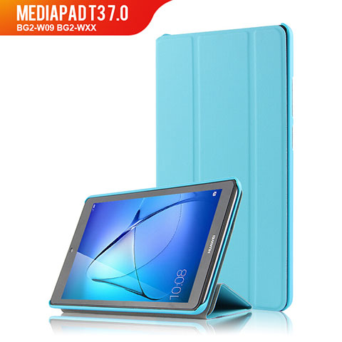 Funda de Cuero Cartera con Soporte para Huawei MediaPad T3 7.0 BG2-W09 BG2-WXX Azul Cielo