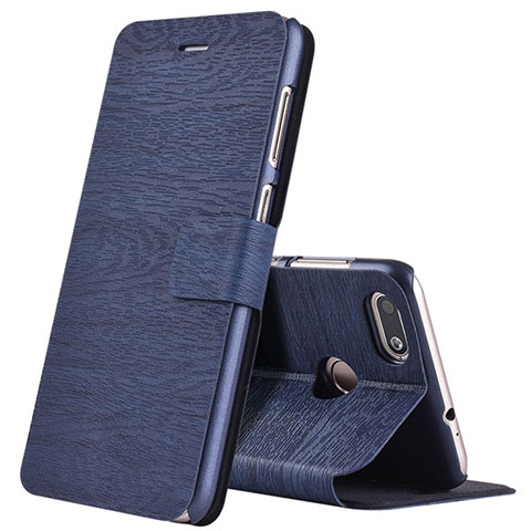 Funda de Cuero Cartera con Soporte para Huawei P9 Lite Mini Azul