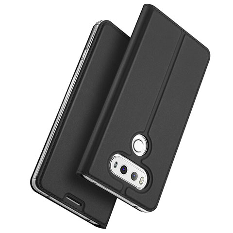 Funda de Cuero Cartera con Soporte para LG G6 Negro