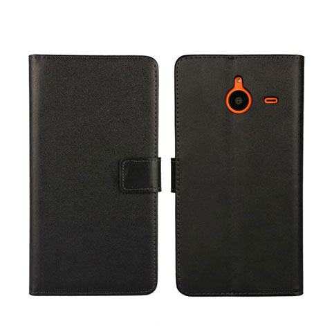 Funda de Cuero Cartera con Soporte para Microsoft Lumia 640 XL Lte Negro