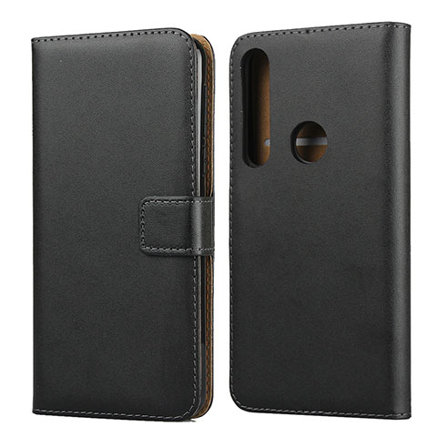 Funda de Cuero Cartera con Soporte para Motorola Moto G8 Play Negro