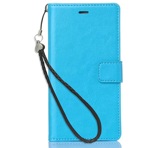 Funda de Cuero Cartera con Soporte para Nokia 3.1 Plus Azul Cielo