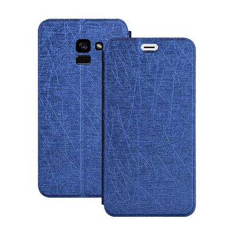 Funda de Cuero Cartera con Soporte para Samsung Galaxy A5 (2018) A530F Azul