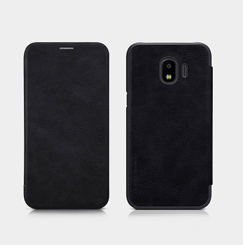 Funda de Cuero Cartera con Soporte para Samsung Galaxy J2 Pro (2018) J250F Negro