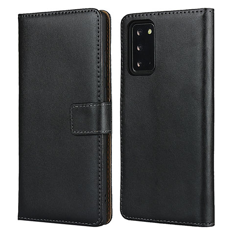 Funda de Cuero Cartera con Soporte para Samsung Galaxy Note 20 5G Negro