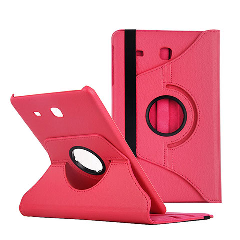 Funda de Cuero Cartera con Soporte para Samsung Galaxy Tab E 9.6 T560 T561 Rojo