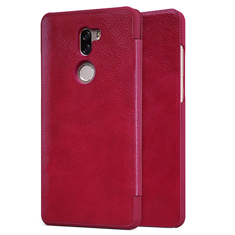 Funda de Cuero Cartera con Soporte para Xiaomi Mi 5S Plus Rojo