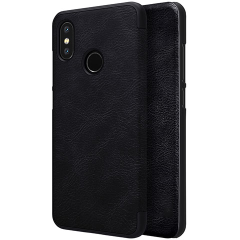 Funda de Cuero Cartera con Soporte para Xiaomi Mi 8 Negro