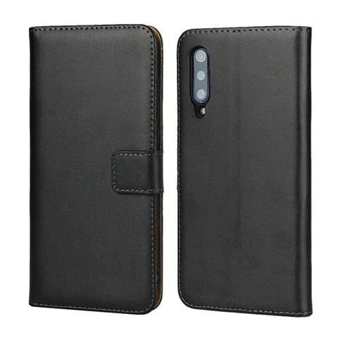 Funda de Cuero Cartera con Soporte para Xiaomi Mi A3 Lite Negro