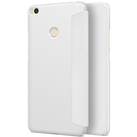 Funda de Cuero Cartera con Soporte para Xiaomi Mi Max 2 Blanco