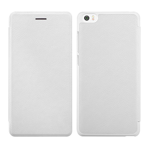 Funda de Cuero Cartera con Soporte para Xiaomi Mi Note Blanco