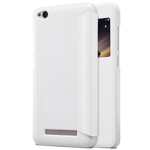 Funda de Cuero Cartera con Soporte para Xiaomi Redmi 4A Blanco