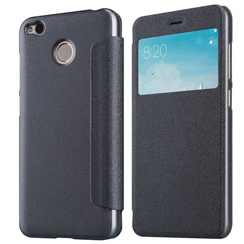 Funda de Cuero Cartera con Soporte para Xiaomi Redmi 4X Negro