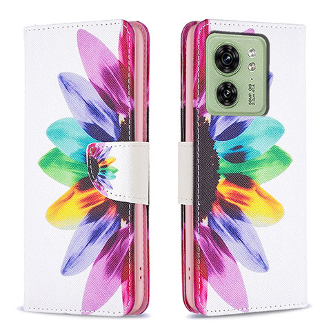 Funda de Cuero Cartera con Soporte Patron de Moda Carcasa B01F para Motorola Moto Edge (2023) 5G Multicolor