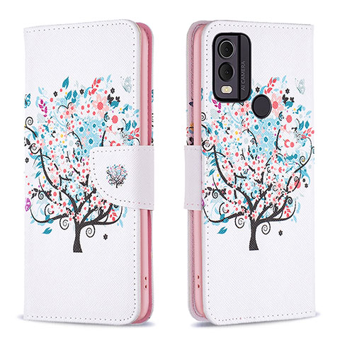 Funda de Cuero Cartera con Soporte Patron de Moda Carcasa B01F para Nokia C22 Blanco