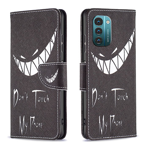 Funda de Cuero Cartera con Soporte Patron de Moda Carcasa B01F para Nokia G11 Negro