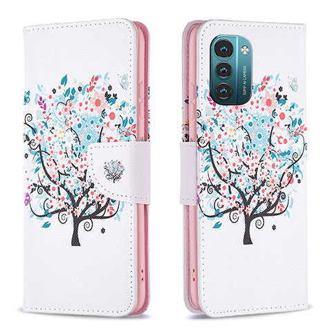 Funda de Cuero Cartera con Soporte Patron de Moda Carcasa B01F para Nokia G21 Blanco