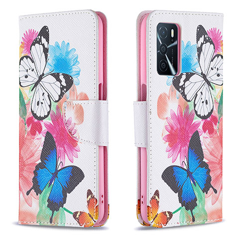 Funda de Cuero Cartera con Soporte Patron de Moda Carcasa B01F para Oppo A16 Vistoso