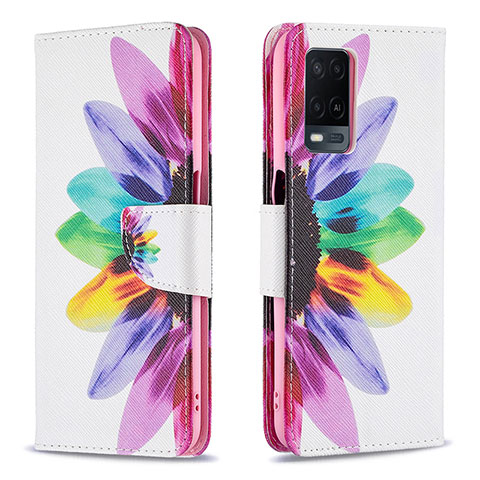 Funda de Cuero Cartera con Soporte Patron de Moda Carcasa B01F para Oppo A54 4G Multicolor