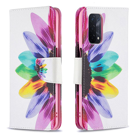 Funda de Cuero Cartera con Soporte Patron de Moda Carcasa B01F para Oppo A74 5G Multicolor