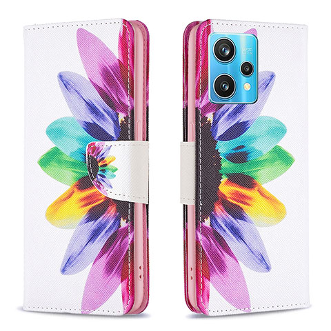 Funda de Cuero Cartera con Soporte Patron de Moda Carcasa B01F para Realme 9 4G Multicolor