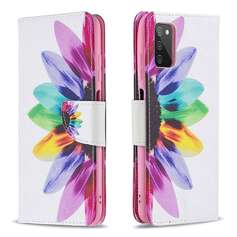 Funda de Cuero Cartera con Soporte Patron de Moda Carcasa B01F para Samsung Galaxy A03s Multicolor