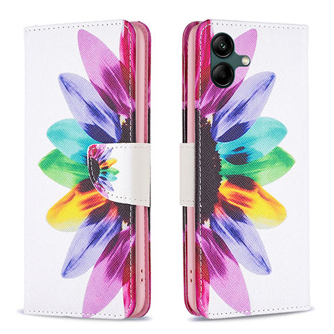 Funda de Cuero Cartera con Soporte Patron de Moda Carcasa B01F para Samsung Galaxy A05 Multicolor