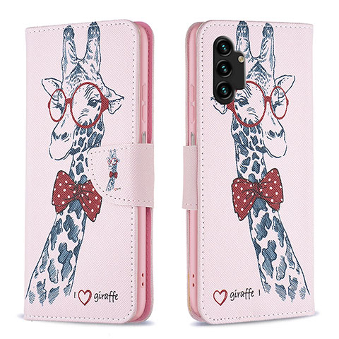 Funda de Cuero Cartera con Soporte Patron de Moda Carcasa B01F para Samsung Galaxy A13 4G Rosa