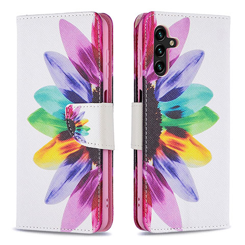 Funda de Cuero Cartera con Soporte Patron de Moda Carcasa B01F para Samsung Galaxy A13 5G Multicolor