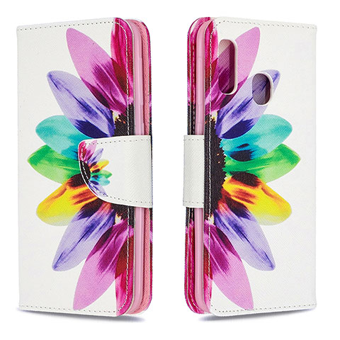 Funda de Cuero Cartera con Soporte Patron de Moda Carcasa B01F para Samsung Galaxy A20e Multicolor