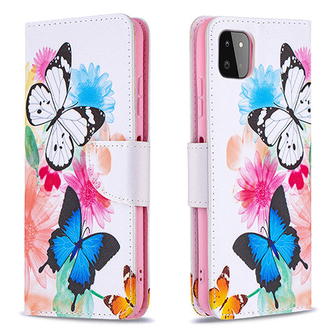 Funda de Cuero Cartera con Soporte Patron de Moda Carcasa B01F para Samsung Galaxy A22 5G Vistoso