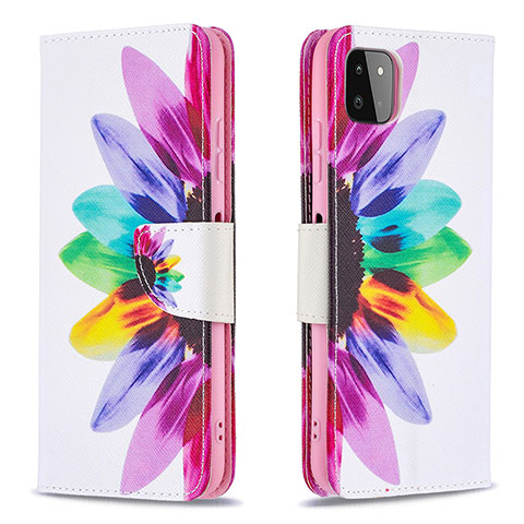 Funda de Cuero Cartera con Soporte Patron de Moda Carcasa B01F para Samsung Galaxy A22s 5G Multicolor