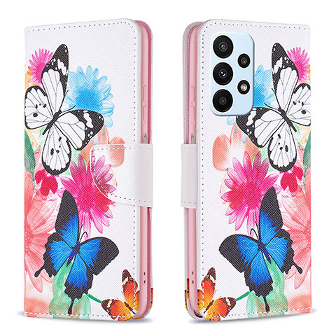 Funda de Cuero Cartera con Soporte Patron de Moda Carcasa B01F para Samsung Galaxy A23 5G Vistoso