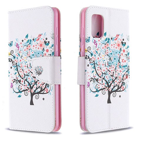 Funda de Cuero Cartera con Soporte Patron de Moda Carcasa B01F para Samsung Galaxy A31 Blanco