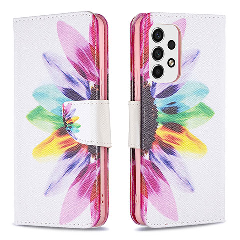 Funda de Cuero Cartera con Soporte Patron de Moda Carcasa B01F para Samsung Galaxy A53 5G Multicolor