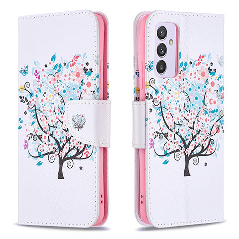 Funda de Cuero Cartera con Soporte Patron de Moda Carcasa B01F para Samsung Galaxy A54 5G Blanco