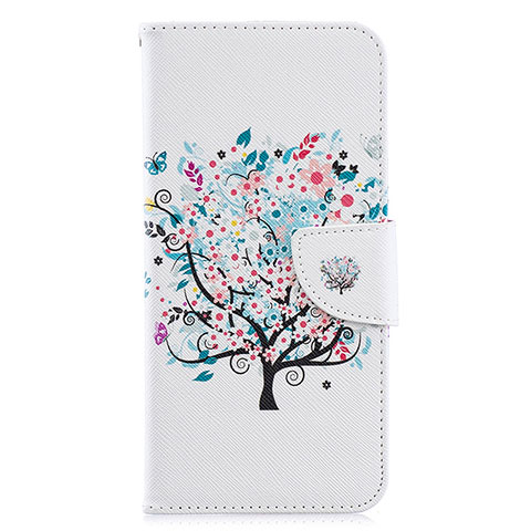 Funda de Cuero Cartera con Soporte Patron de Moda Carcasa B01F para Samsung Galaxy A70S Blanco