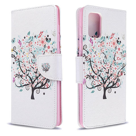 Funda de Cuero Cartera con Soporte Patron de Moda Carcasa B01F para Samsung Galaxy A71 5G Blanco