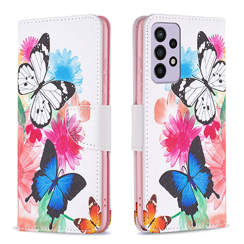 Funda de Cuero Cartera con Soporte Patron de Moda Carcasa B01F para Samsung Galaxy A73 5G Vistoso