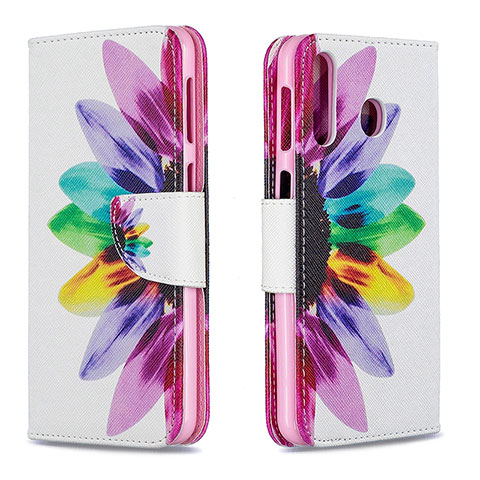 Funda de Cuero Cartera con Soporte Patron de Moda Carcasa B01F para Samsung Galaxy M30 Multicolor